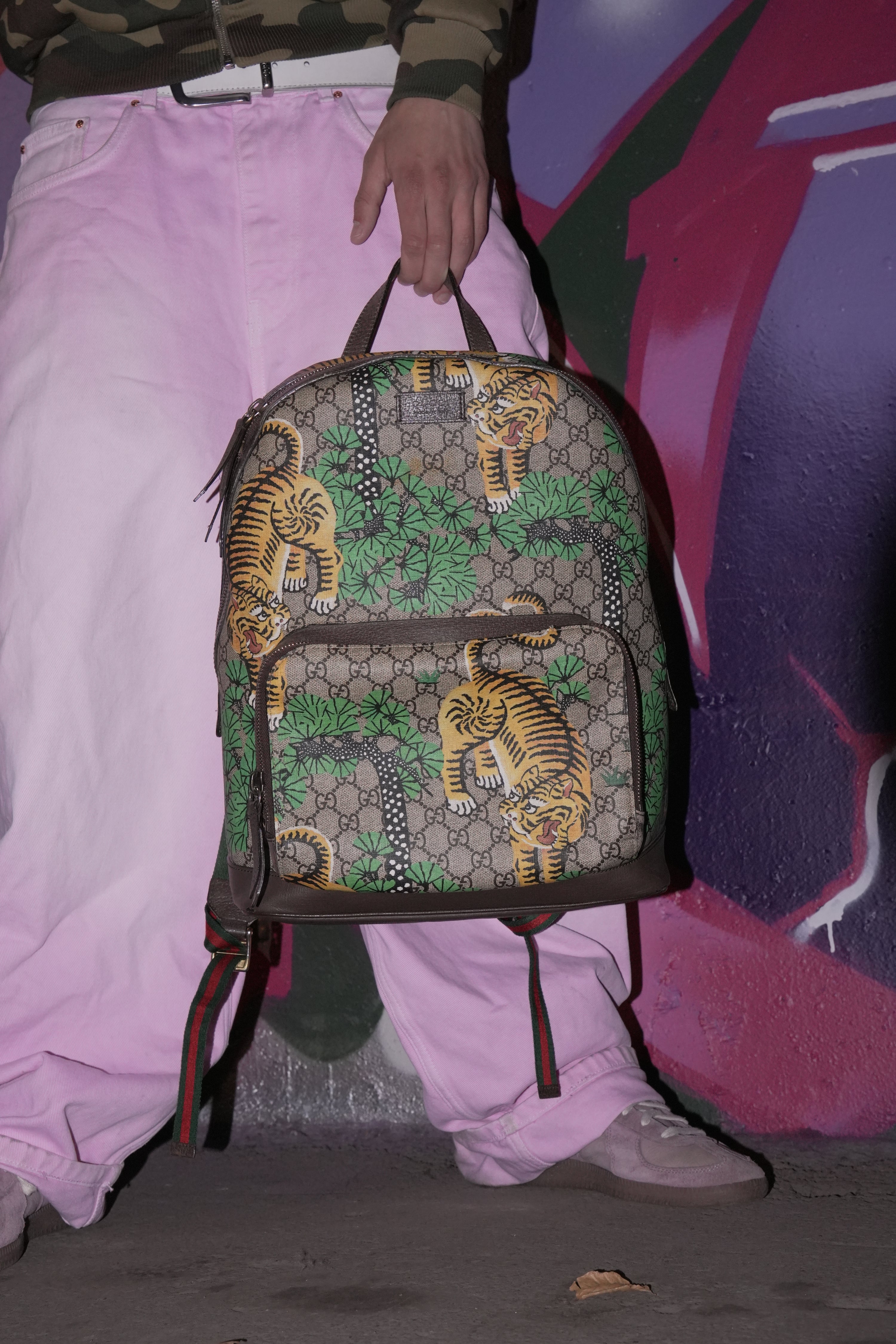 Gucci Tiger Print Backpack
